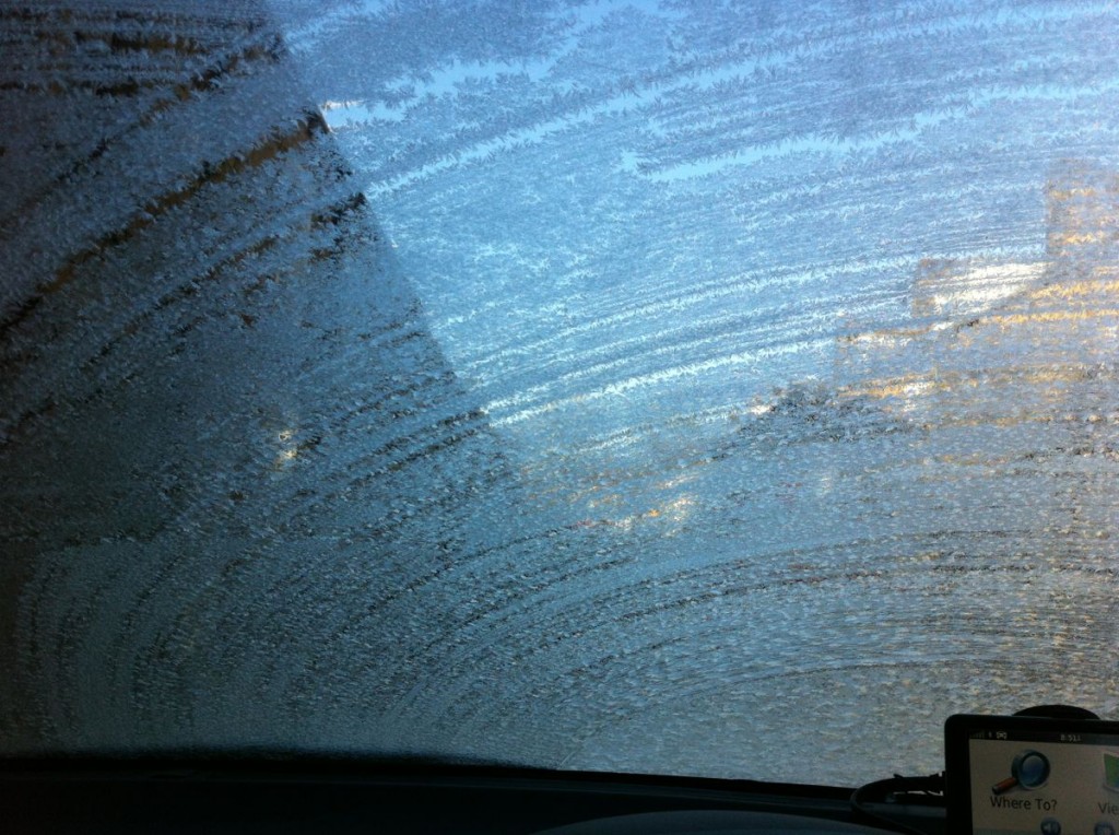 The Day started with a very frosty car